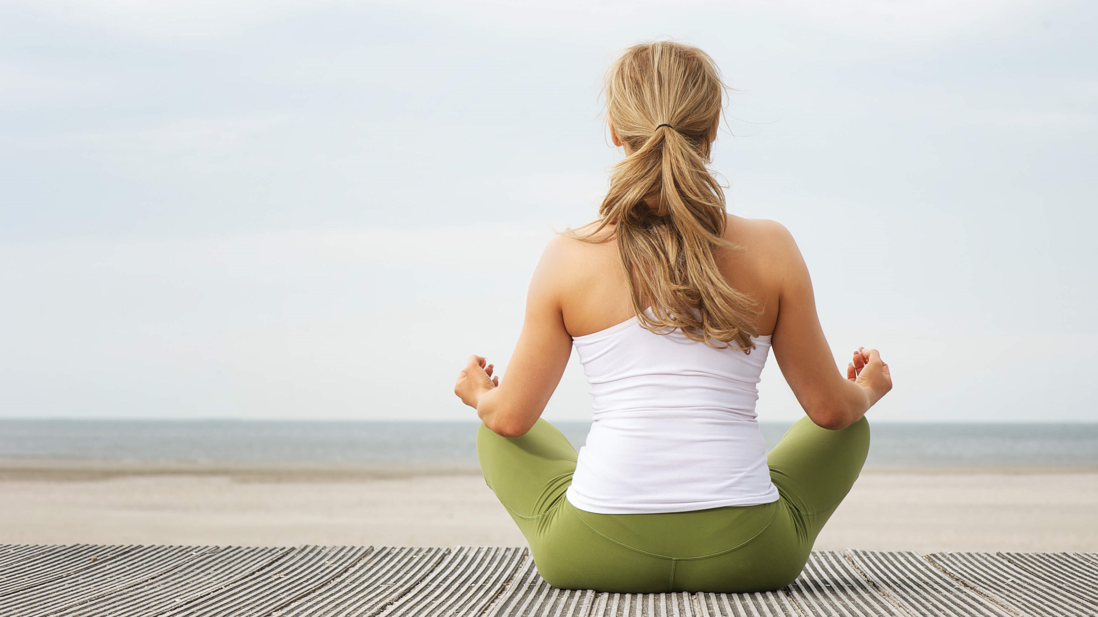 woman sitting on her bottom